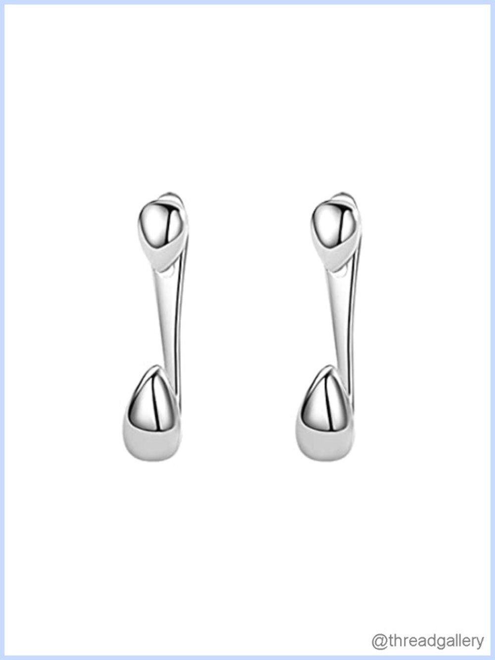 925 Sterling Silver Droplet Earrings Huggie Studs Teardrop Earring Jacket